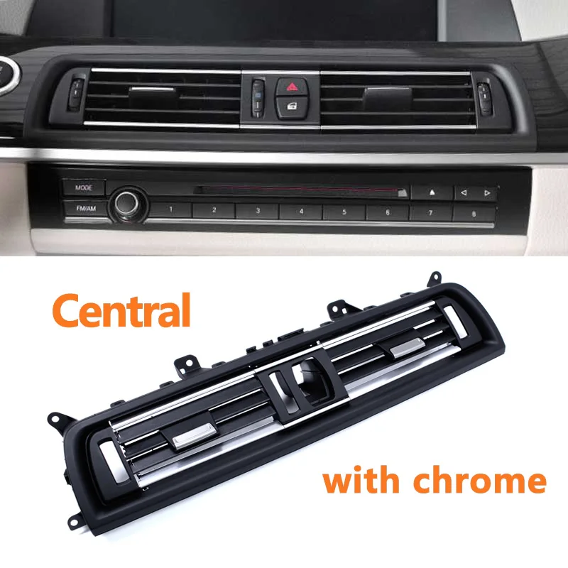Copertura Griglia Climatizzatore Posteriore Per BMW Serie 5 F10/F11/F18 (2010-2017) – Modello C Cromato
