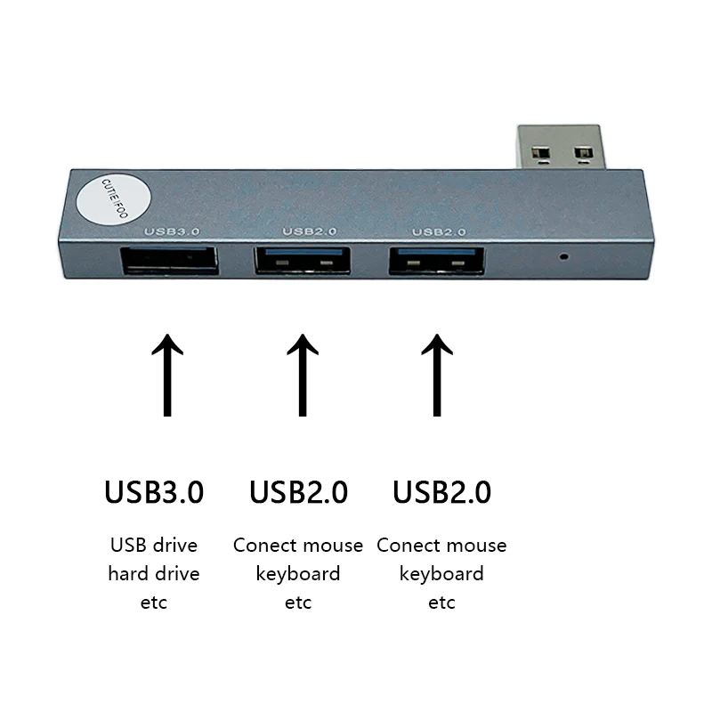 Usb Hub For Laptop With 3 Ports For Printer And Flash Drive_voghion.com