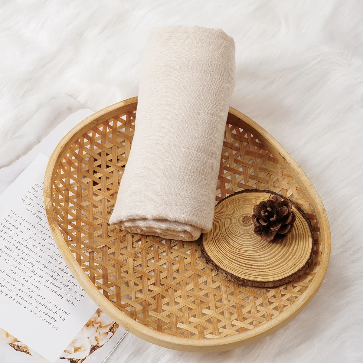 Cotton Swaddle Happy Flute 1Pc 120*120CM Muslin Blanket Newborn Cotton Baby Swaddle Towel Baby Warp Bath Towel Cotton 70%Bamboo+30%Cotton