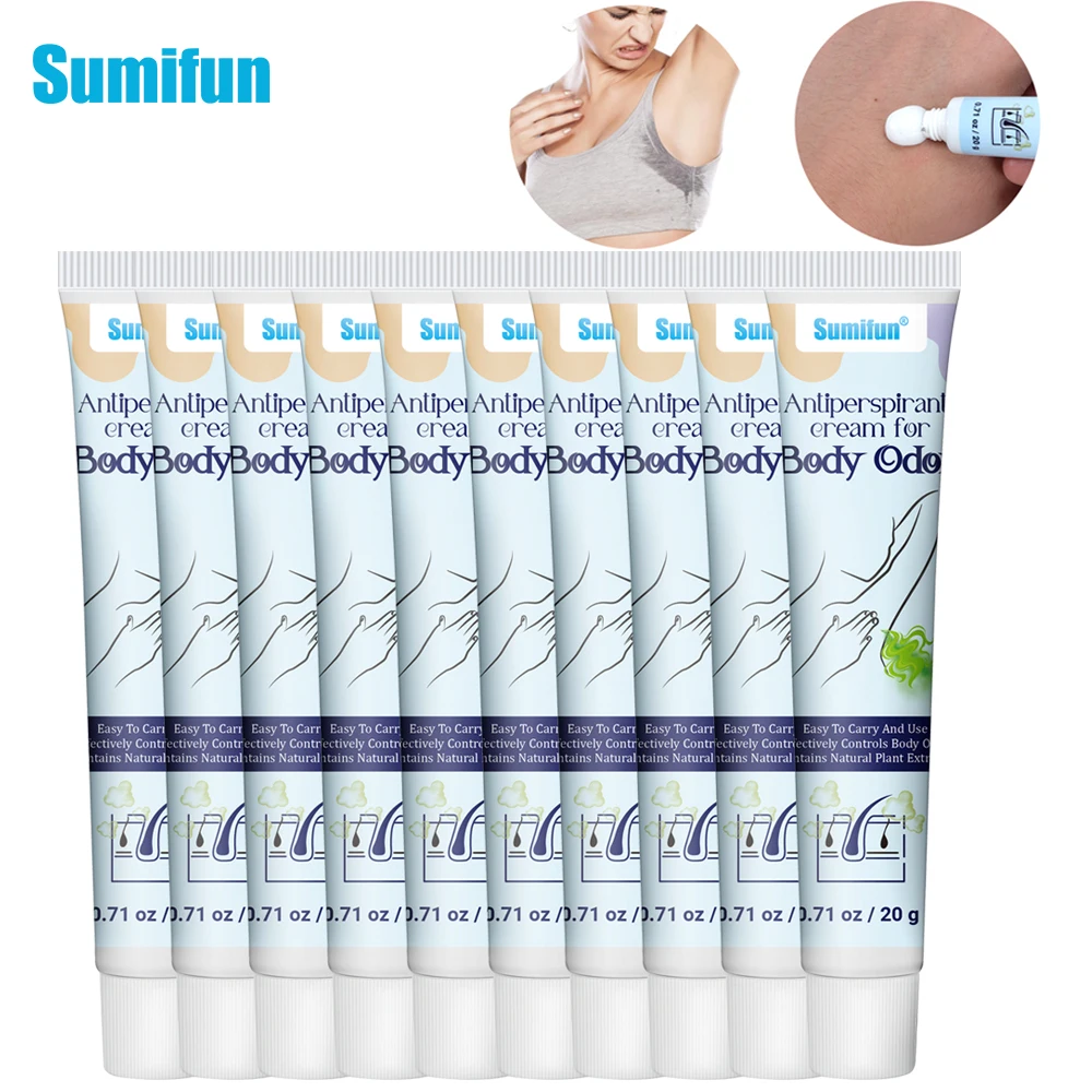 

10Pcs Sumifun Body Odor Remover Cream Remove Sweating Bad Smell Underarm Ointment Bromidrosis Deodorant Antiperspirants Dropship