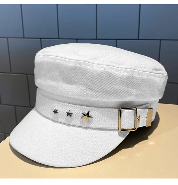 Women's Beret Hat Cotton Navy Style British Retro Painter Cap_voghion.com