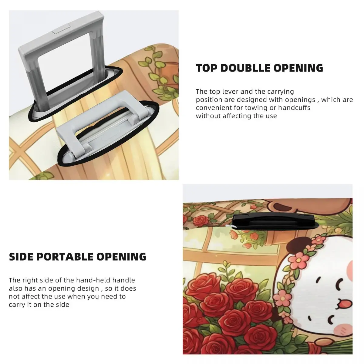 판다곰 부부 두두 여행가방 커버 휴가용품 크루즈 여행 보호용품