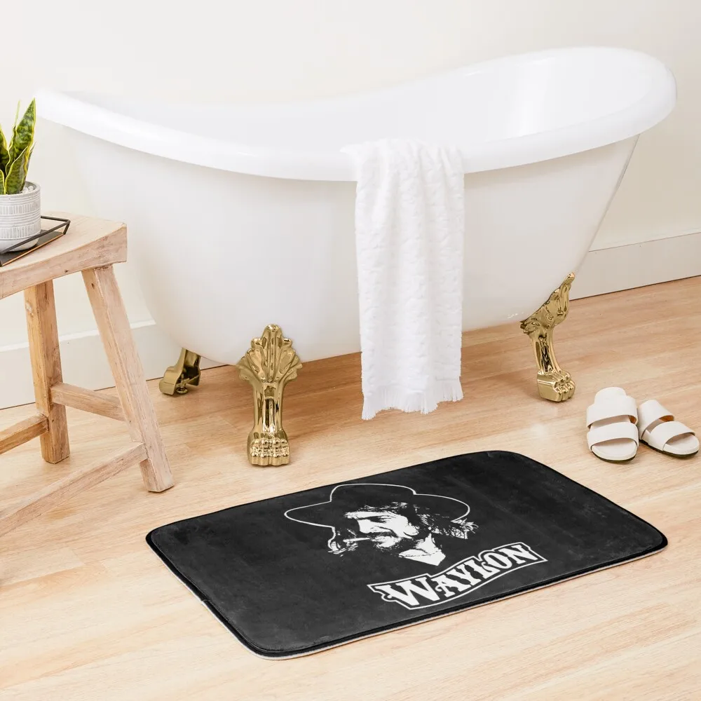 Waylon Jennings Shirt Premium Ultra Soft Tee Bath Mat Bathroom Rugs And Set For Bathroom And Toilet Bathroom Use Mat