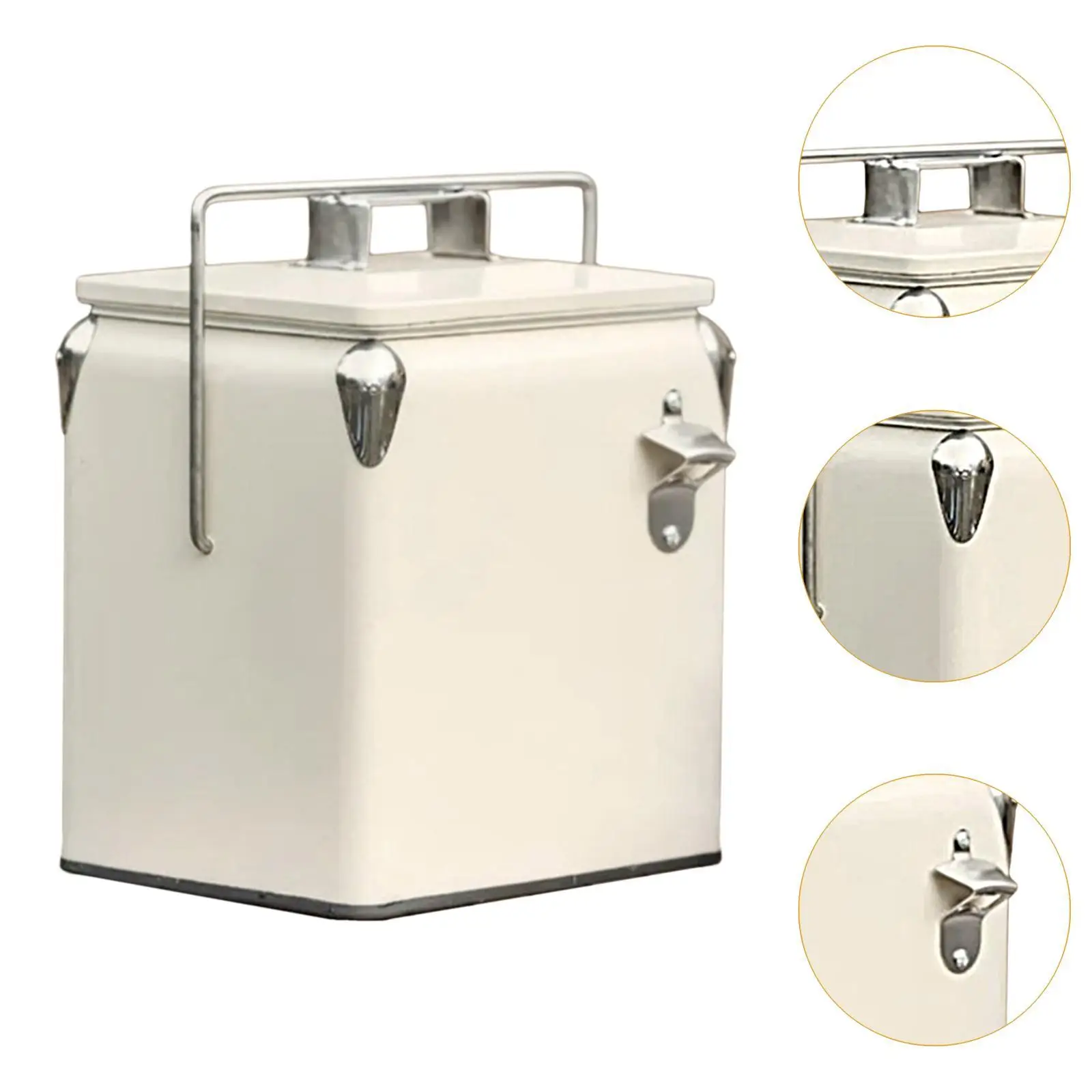 Cooler Box Portable Vintage Design Insulated Box for Camping BBQ Boat
