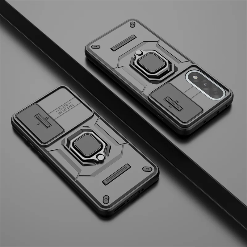 Magnetic Ring Stand Armor Phone Case with Car Mount