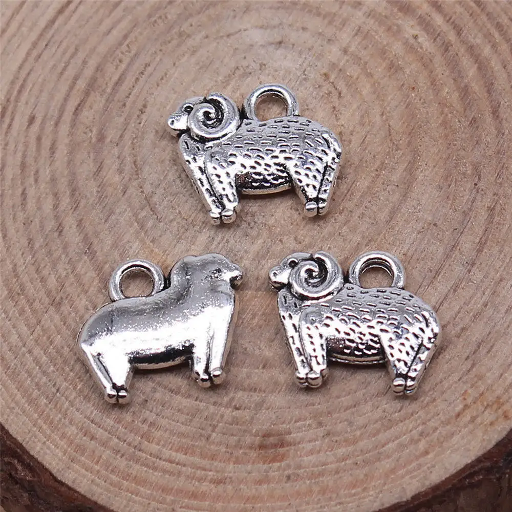 

Pendant Sheep Charms Accessories For Jewelry 14x11mm 20pcs