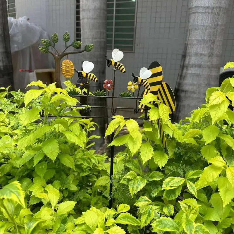 Charming Bee Windmill Metal Garden Ornament