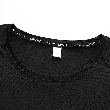 2 stücke Sommer T-Shirt für Männer plus Größe 7xl Sport schnell trocknen T-Shirt Rundhals ausschnitt Kurzarm große übergroße Fitness Running T-Shirt – Detail 6