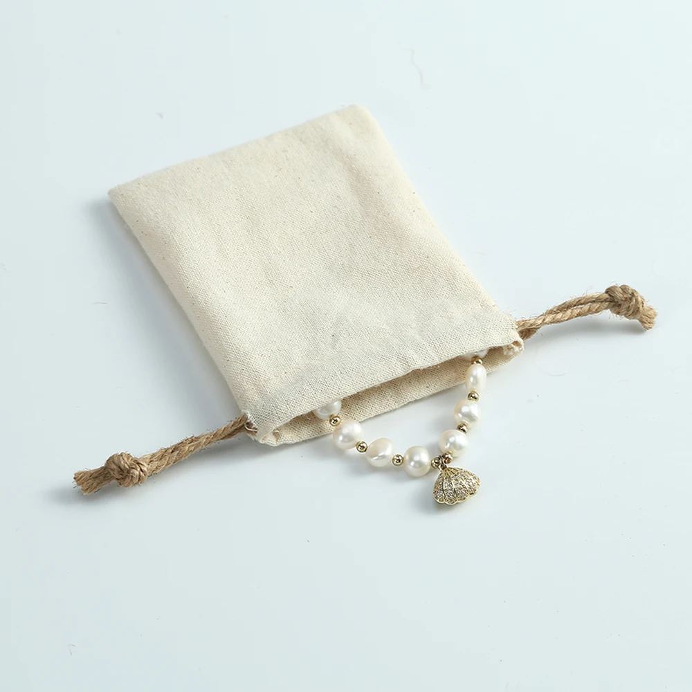 50 코튼 삼베 쥬얼리 포장 파우치 주최자 웨딩 크리스마스 파티 캔디 가방 선물 Mariage Jute Drawstring Gift Bag