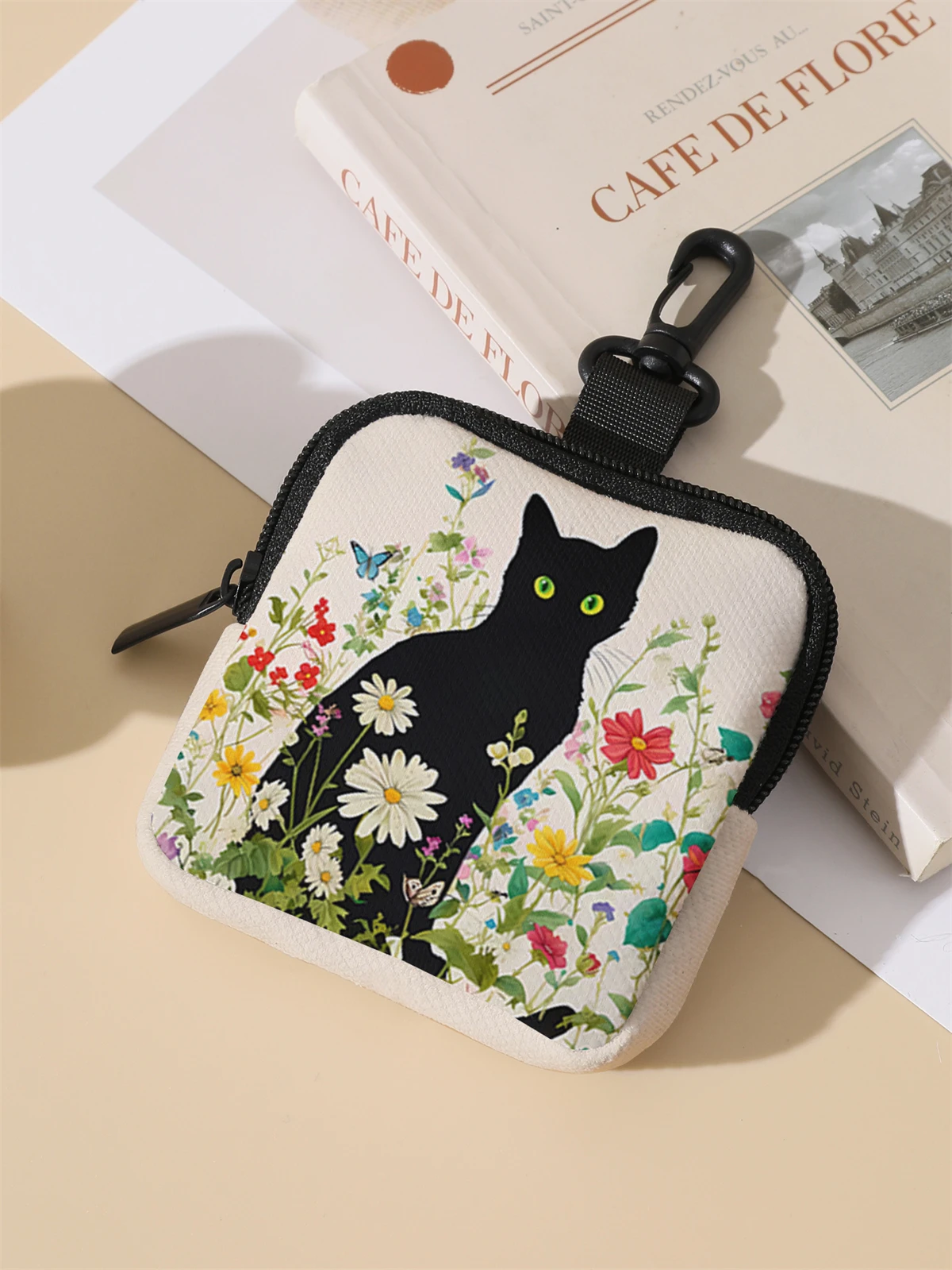 Cat patterned large capacity coin wallets, digital printed coin wallets, and storage bags are ideal choices for gifts