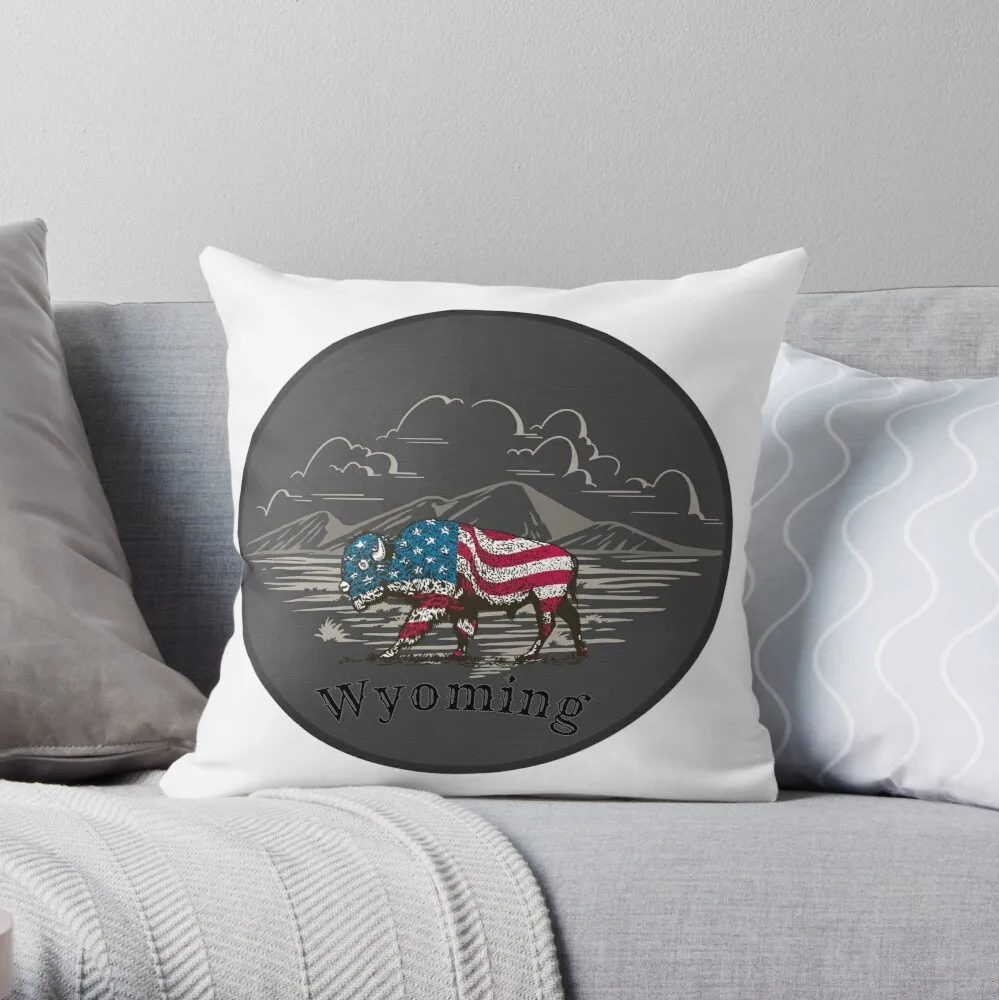 

Roam Wyoming Throw Pillow Print Zipper Decorative case Car Cushion Cover Core Not Included