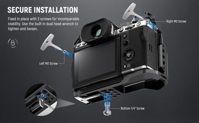 Impugnatura A L Neewer Per Fujifilm X-T5 - In Metallo, Con Pulsante Scatto, Base Arca - Foto 11