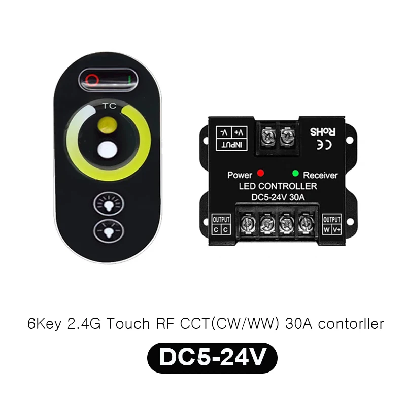 Contrôleur De Gradateur LED - DIOCHE - Modèle RF - Noir - Télécommande