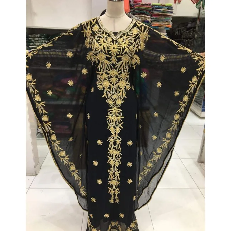 

Black Kaftans Farasha Abaya Dress From Dubai Morocco Is A Very Fancy Long Dress