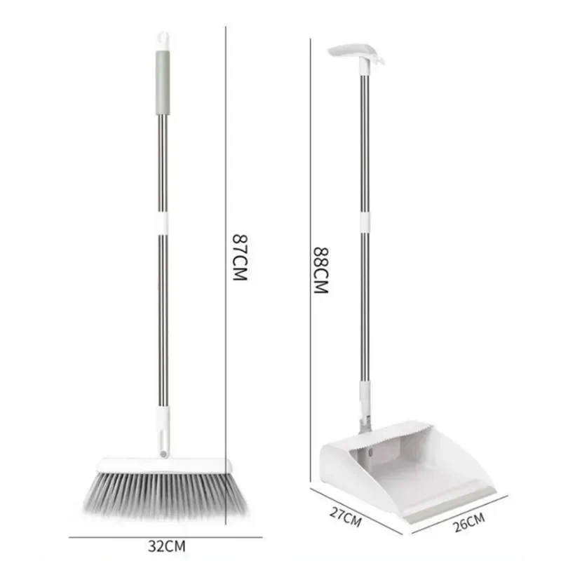 Brooms Sets Folding Dustpan Cleaning Tools Squeeze Courtyard Toliet Floor Wiper Garbage Collector Soft Hair Dust Sweeper Gadgets images - 6