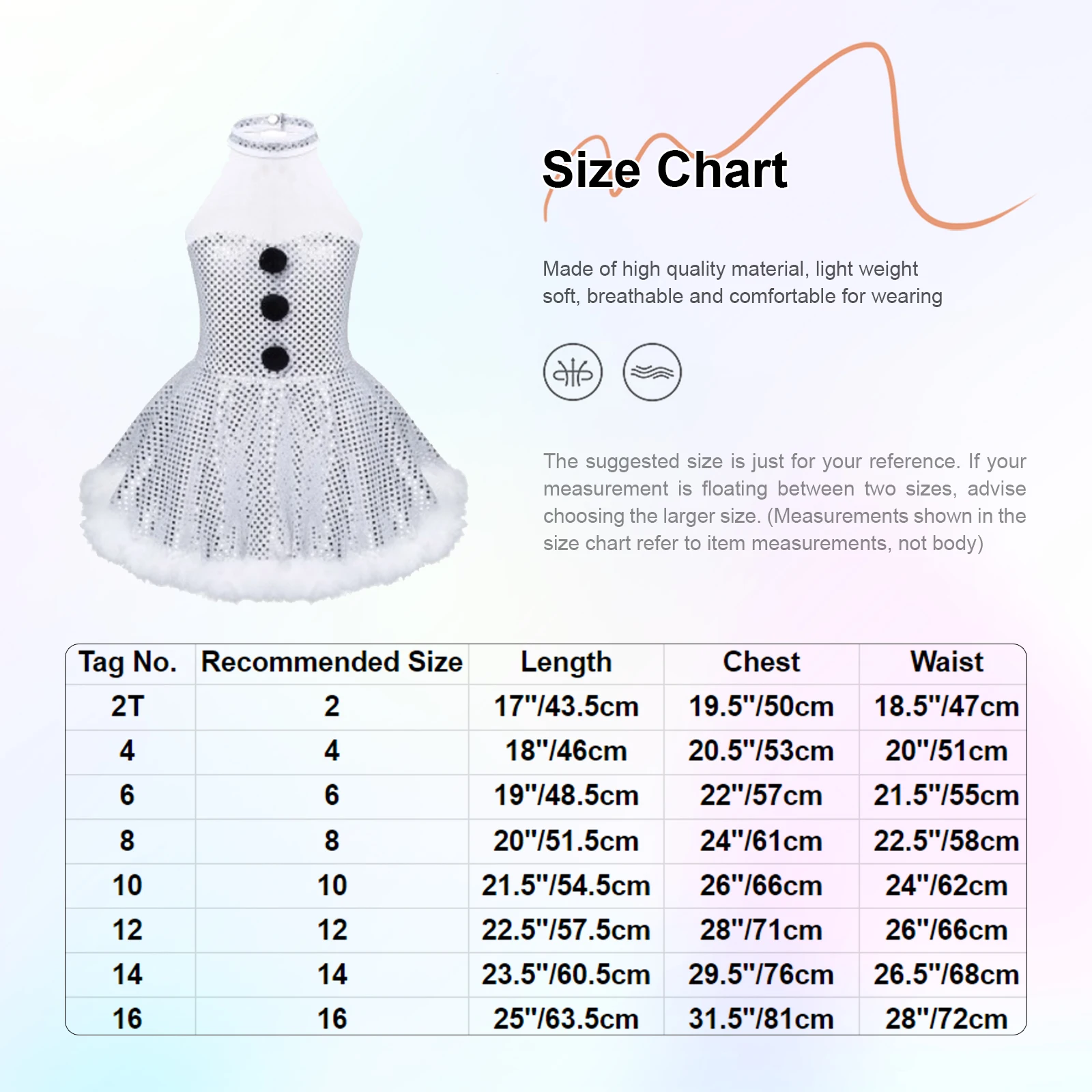 Girls Christmas Snowman Princess Cosplay Dress Costume Mesh Splice Caged Back Shiny Sequins Figure Twirling Party Dress
