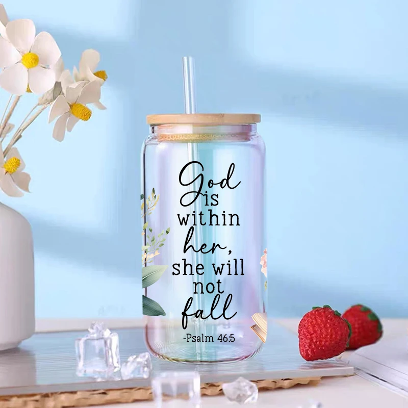 UV DTF Sticker Mother's Day Theme For The 16oz Libbey Glasses Wraps Cup Can DIY Waterproof Easy To Use Decals D31338
