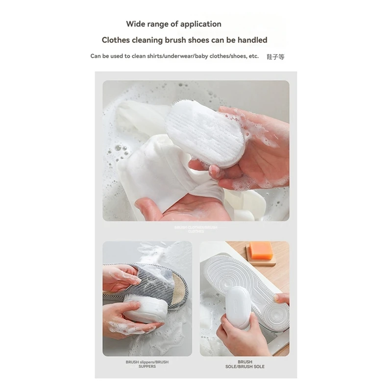 Laundry Brush Soft Hair Clothes Cleaning Collar Underwear Small Brush Multifunctional Household Cleaning Brush 6