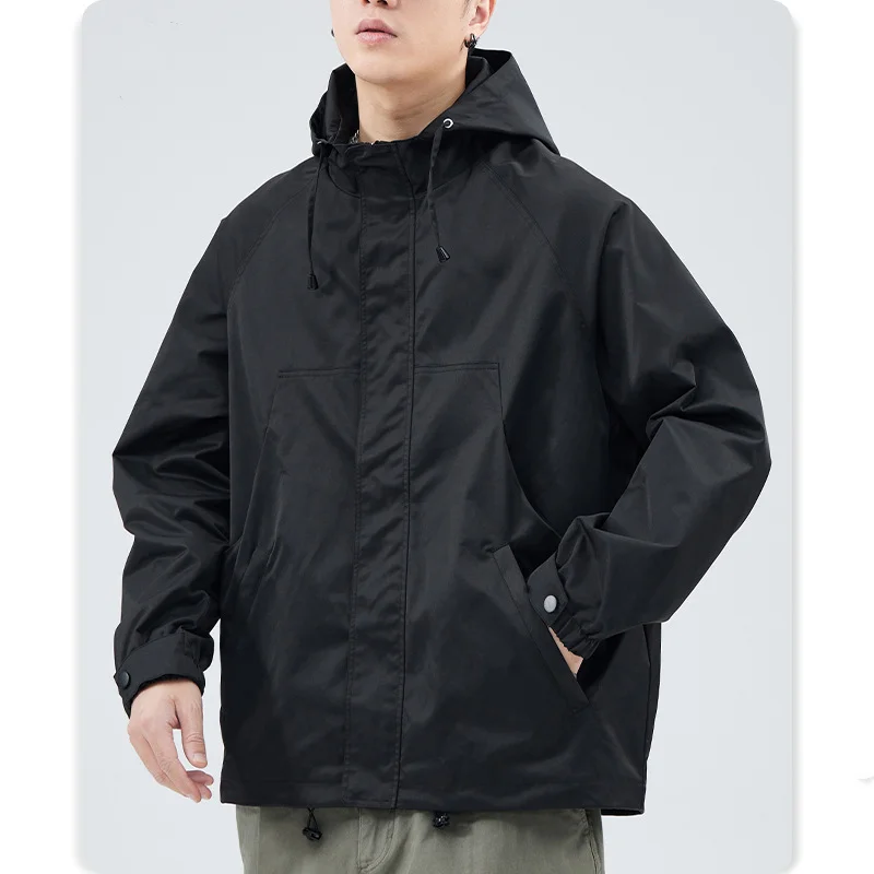 

Hipster Mountain hooded overalls men's loose outdoor casual jacket top