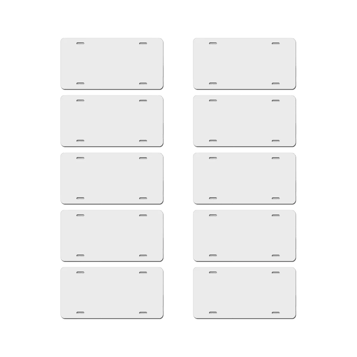 

10Pcs Sublimation License Plate Blank for Car Decoration Custom
