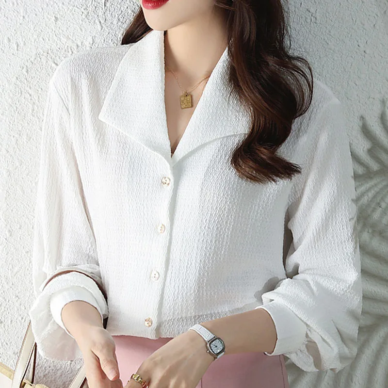 

Женская шифоновая блуза с длинным рукавом, V-образным вырезом и рукавом-фонариком