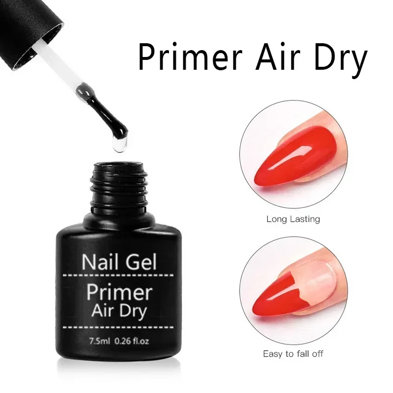 3pcs 15ml Acrylic No-Acid Primer Nail Art Set with Base Coat & Top Coat Soak off Gel Nail Polish Kit for Design