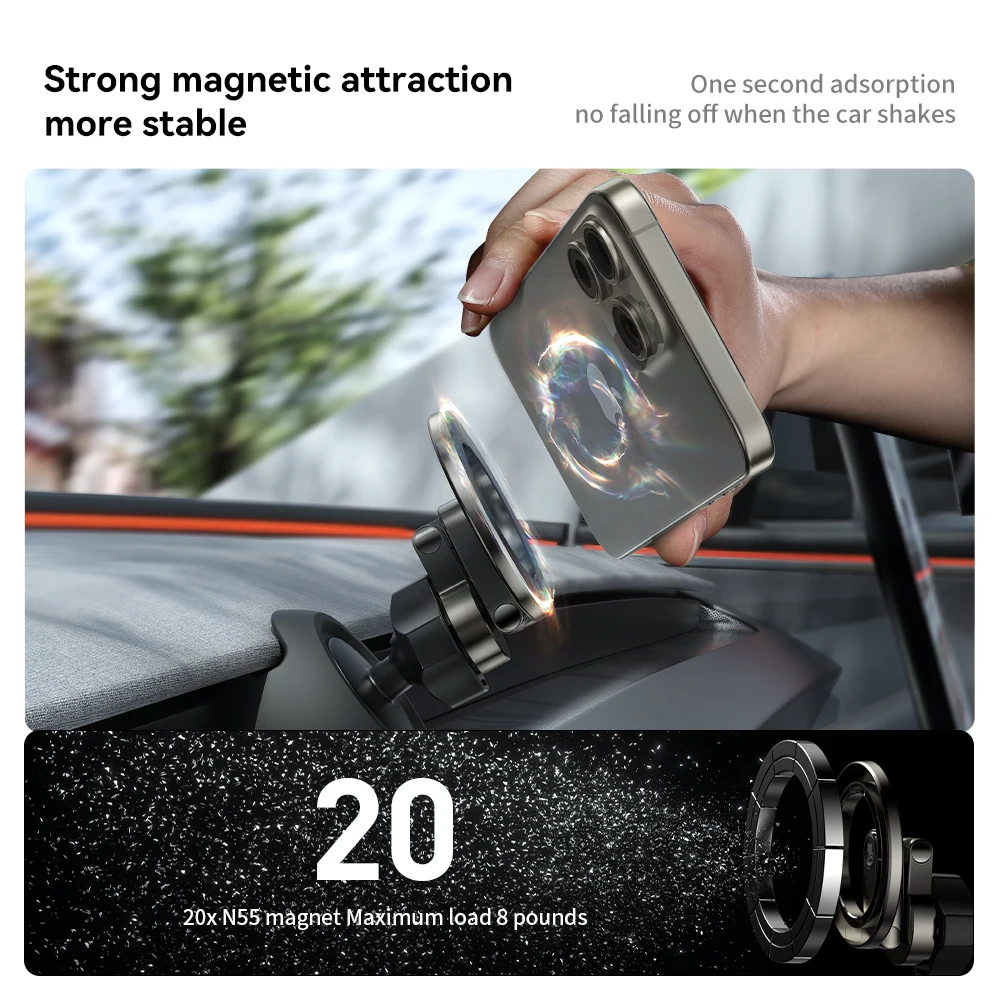 YZ For Tesla Magnetic Car Phone Holder 2025 Model 3 Y Highland Juniper Air Vent Mount Car Bracket Stand 360 Degree Rotatable 4