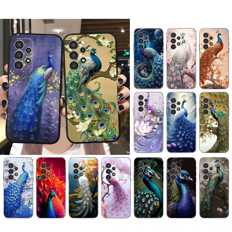

Peacock Phone Case For Samsung S23 S22 S21 S20 Ultra S20 S22 S21 S10E S21 S20 FE S24 Plus