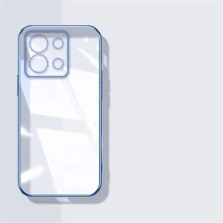 Luxury Transparent Plating Soft Silicone Phone Case - Mi 13T Pro (4 blue)