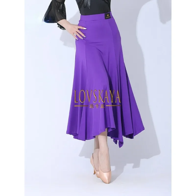 

New national standard modern dance dress half body skirt waltz competition dance dress long skirt