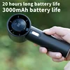 Portable Handheld Turbofan with 3 Adjustable Wind Speeds, USB Charging LED Digital Display Stylish Black/white Design 4