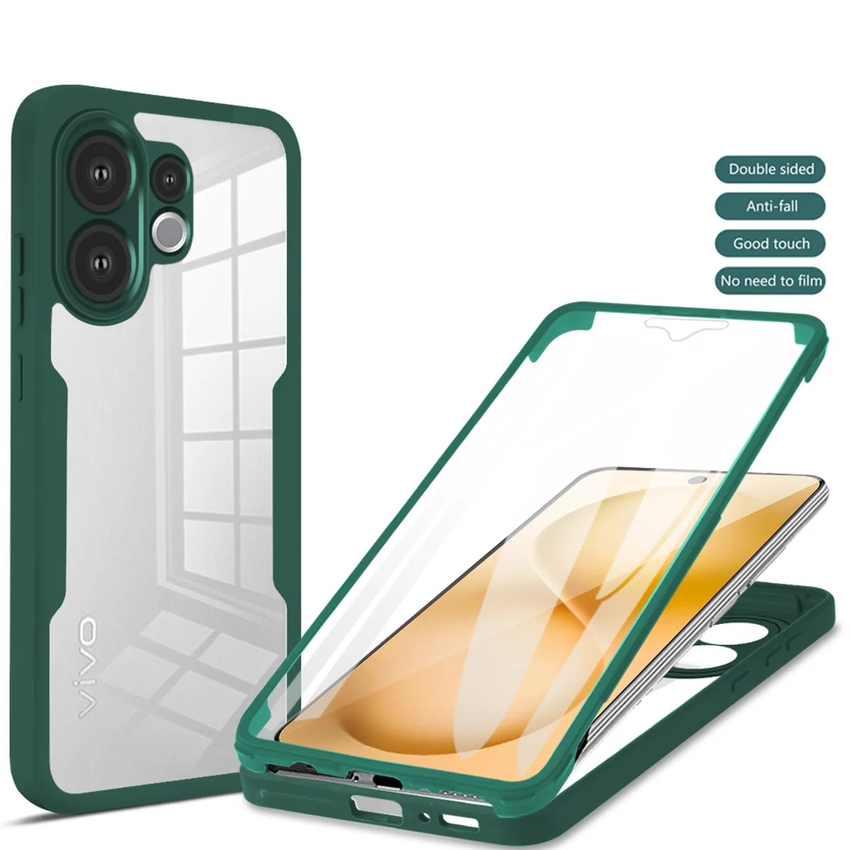 Premium 360° Full Body Protection Phone Case - Double-Sided Shield