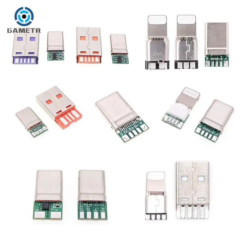 

Быстрая зарядка USB Type-C 65 Вт 5 А Штекерный разъем для сварки с 5-контактной печатной платой + 6-контактным USB-разъемом типа А для самостоятельной сборки OTG зарядный набор
