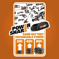 Worx Nitro WX520L.9 20V Power Share 7.25" Cordless Circular Saw with Brushless Motor (Tool Only) 2
