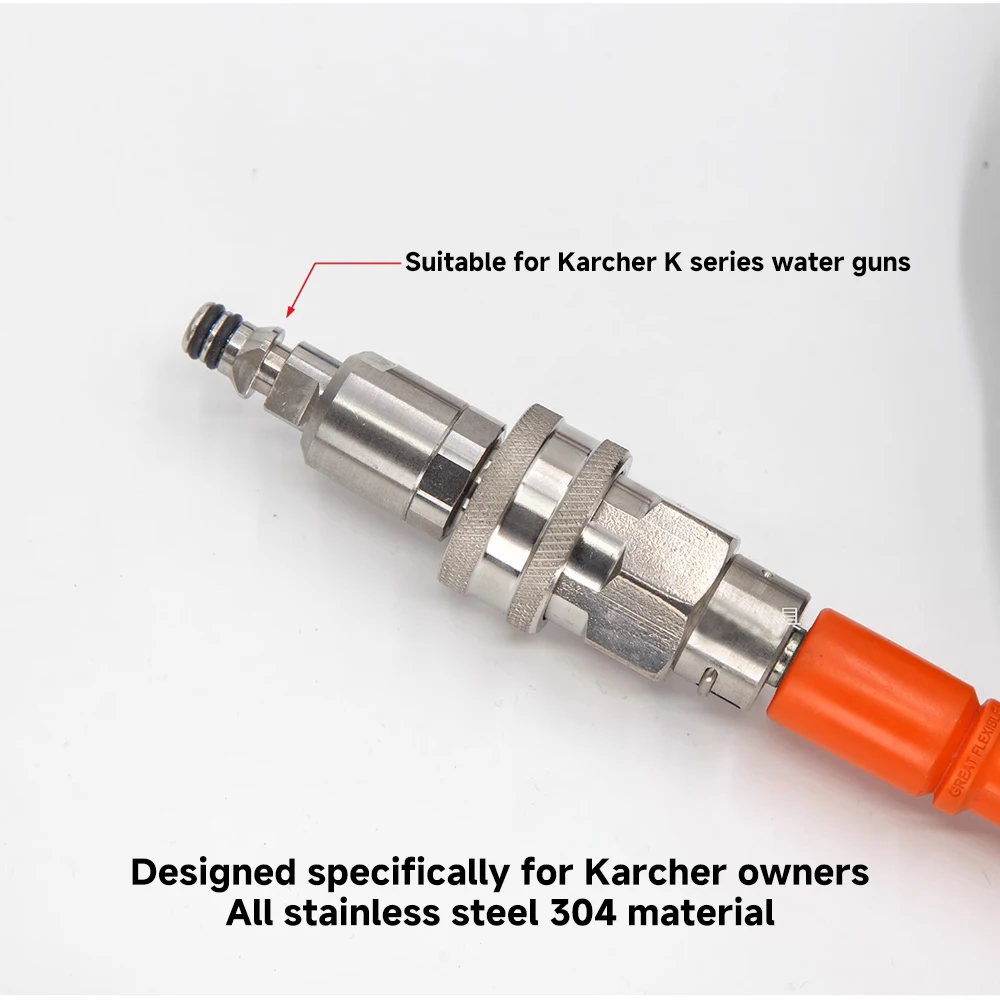 High Pressure Washer Pipe Connector for Karcher Pressure Gun Hose 360 Degree Rotation Connector Anti-tangle Swivel 3/8 male 5