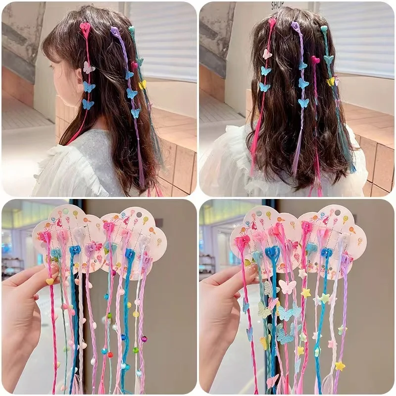 

Girls Six Color Butterfly Wigs Hair Claw Headbands Hairpins Cute Beauty Hair Bands Headwear Kids Hair Hair Accessories Ornament