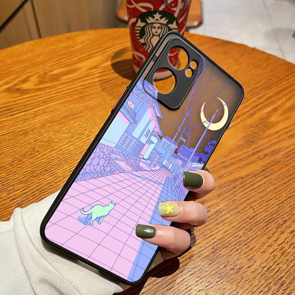 thumbnail image 1 of Matte Phone Case for OPPO RENO 8 8T 7Z 7 6Z 6 5 4 3 PRO PLUS 4G 5G Case Funda Shell Japanese Anime Hand-Painted House Landscape, 1 of 5