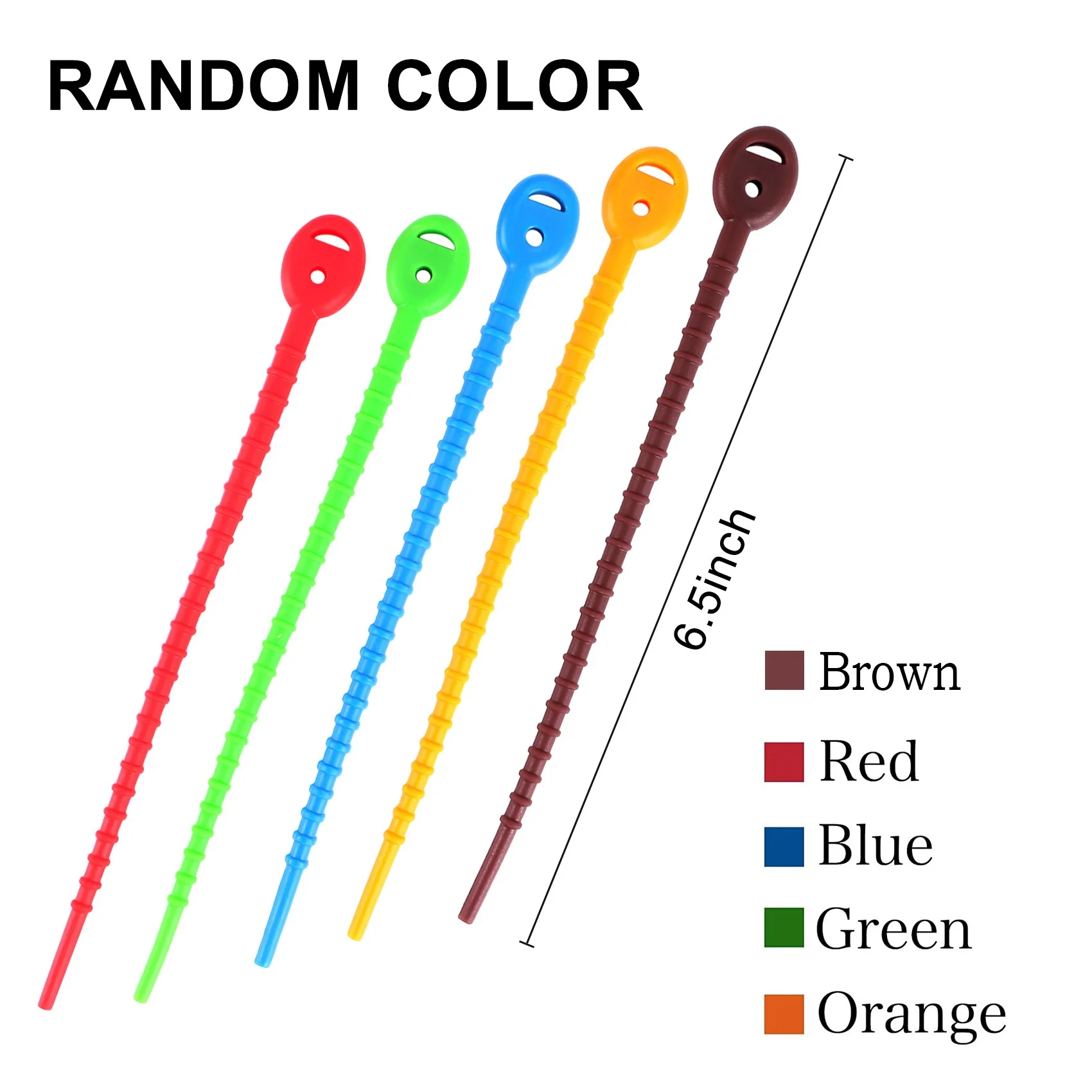 AEE9-실리콘 케이블 타이, 내구성 있는 지퍼 타이, 가방 밀봉 클립, 케이블 스트랩, 빵 묶는 끈, 가정 및 사무실용 고무 트위스트 타이