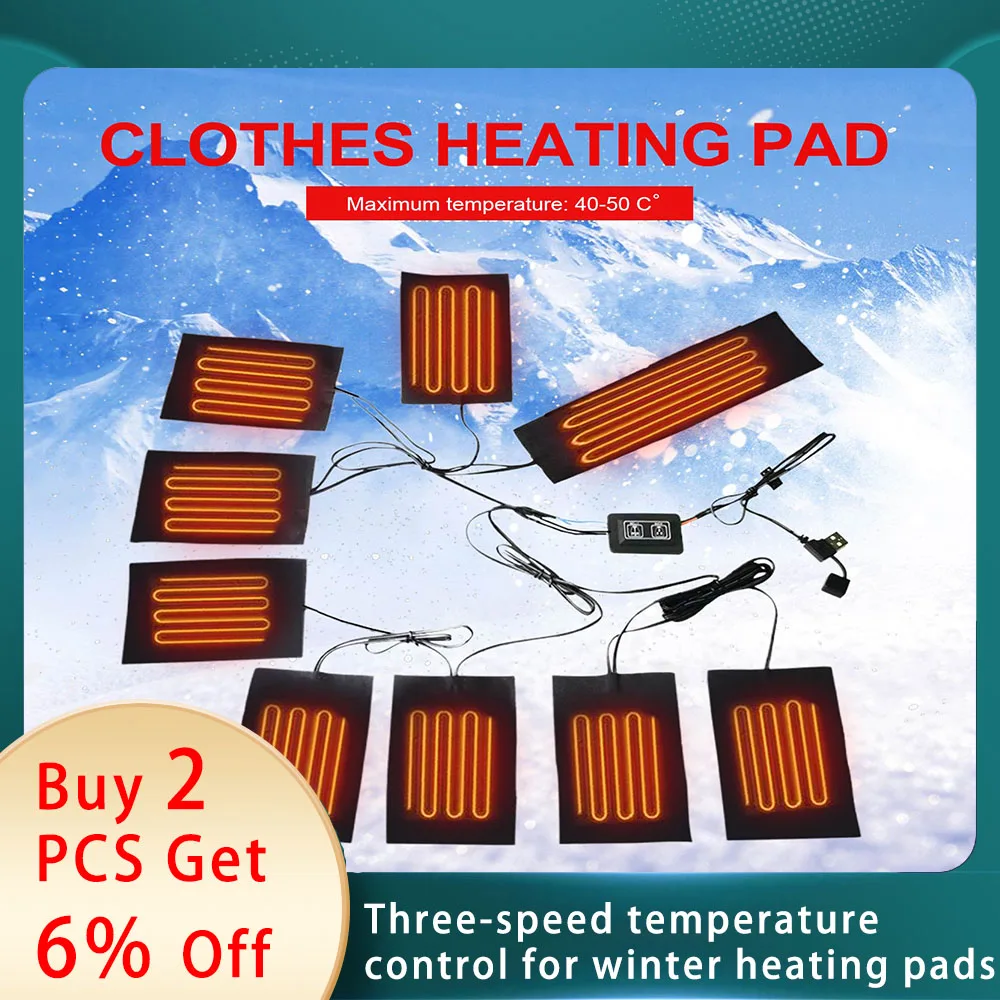 USBChargedClothesHeatingPad5VElectricHeatingSheetWith3GearAdjustableTemperature
