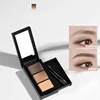 UNNY 3 in 1 Eyebrow Powder Makeup Palette Gel Waterproof for Eyebrow Enhancer Nose Shadow Contour Cosmetic Brush Mirror 3