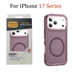 Ultimate ShockproofArmor Phone Case with Wireless Charging Compatibility - iPhone 15 Plus (Wine Pink)