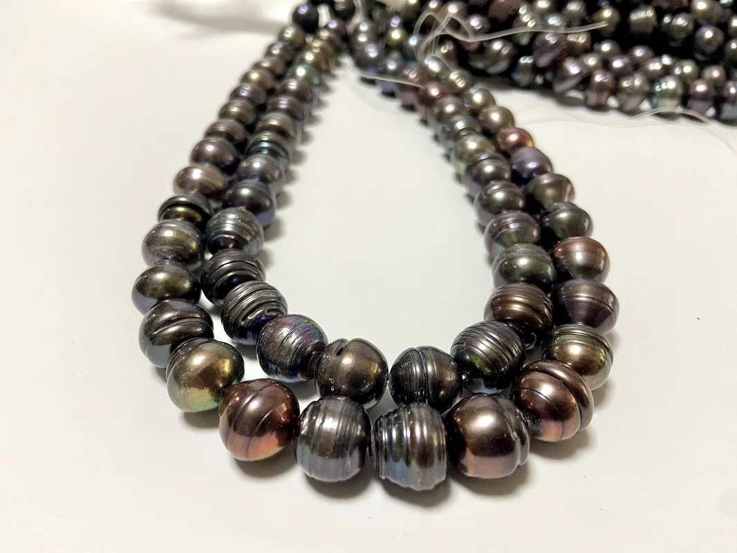 

Mixed-colour Baroque 13x16mm Natural Freshwater Pearl Necklace Chain New Arrival DIY For Girl Party Gift