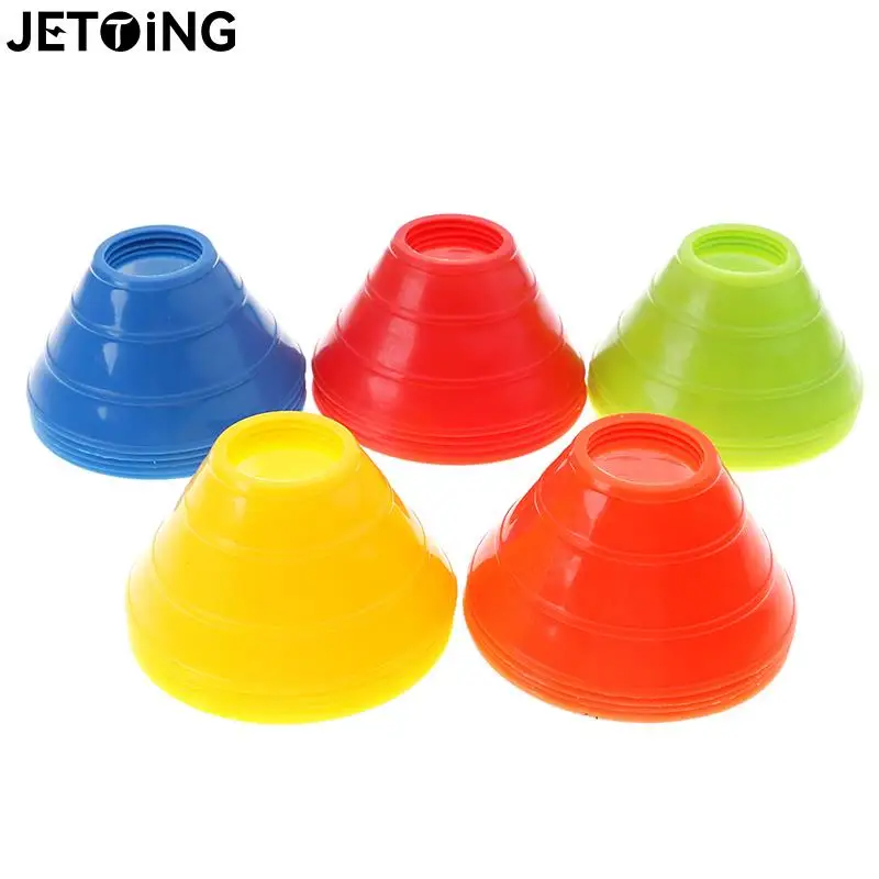 

5pcs Soccer Training Sign Dish Pressure Resistant Cones Marker Discs Marker Bucket Sports Accessories High Quality