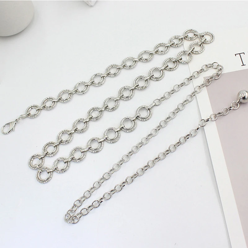 Metal Waist Chain Adjustable Body Link Belts Suit Dress Thin Waist Belt Trendy Jewelry For Women Sexy Waist Chain Accessories