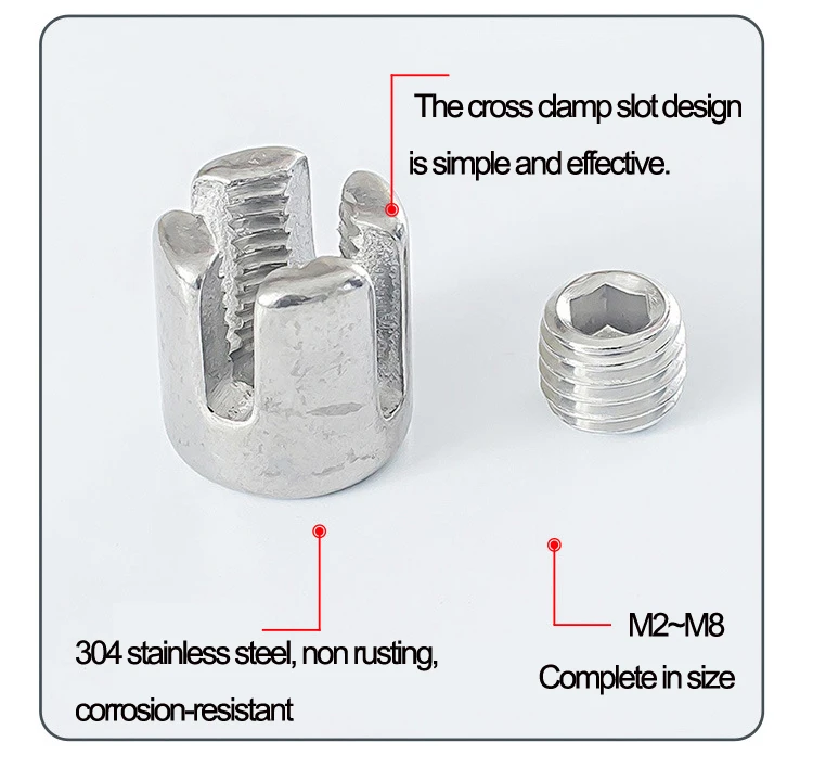 Set 12 Morsetti Per Fune In Acciaio Inox - Serracavi Con Bullone, Per Fissaggio Sicuro Di Cavi Metallici - Foto 11