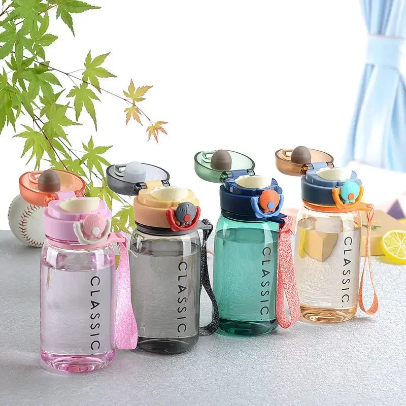 400ml Sports Water Bottle Outdoor Water Bottle With Rope Plastic Portable Water Cup Dinkware Camping Bike Bottle My Drink Bottle