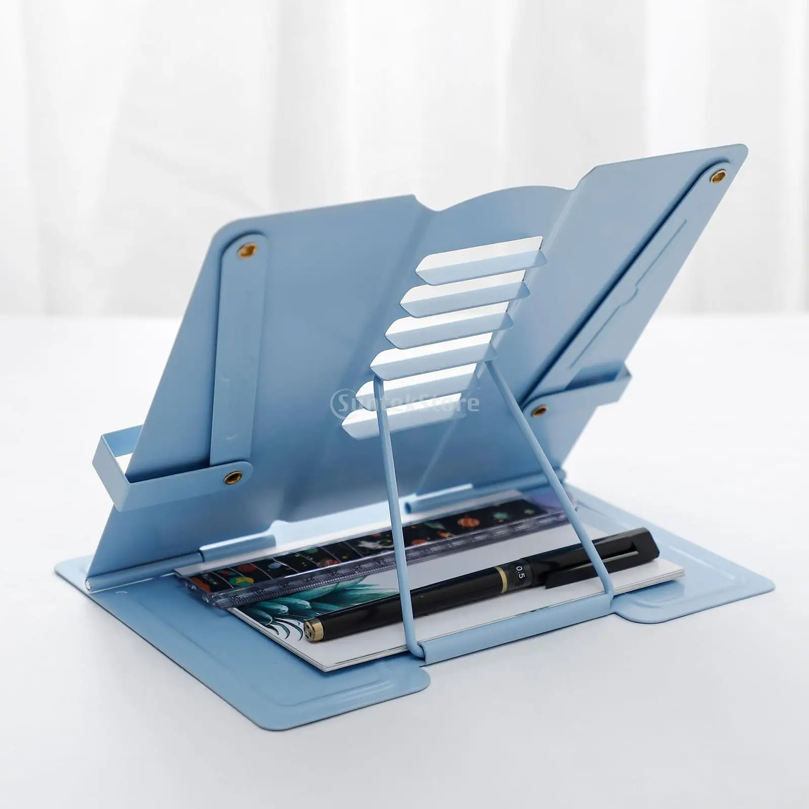 Desk Metal Adjustable Book Stand Reading Holder 6 Adjustable Positions for Textbooks Music Books Cookbook