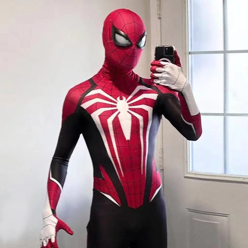 Black PS5 Advanced Spiderman Costume Cosplay 3D Printed Spandex