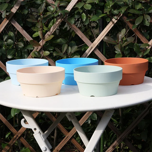 Edény Ültetvény Zamatos Sekély Virágcserepek Bonsai Terrakotta Óvoda Műanyag Kerámia Induló Lapos Ültetvények Kerek Edzés Kotta - Image 2