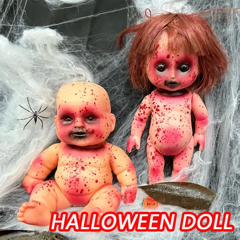 

Halloween Scary Blood Doll Ghost Day Rebirth Baby Zombie Infant Horror Decor Haunted House Props Children Gifts Party Decoration